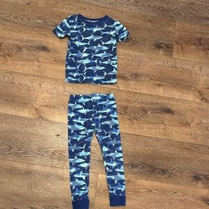 Kids Headquarters Navy and Light Blue Shark Pajama Set